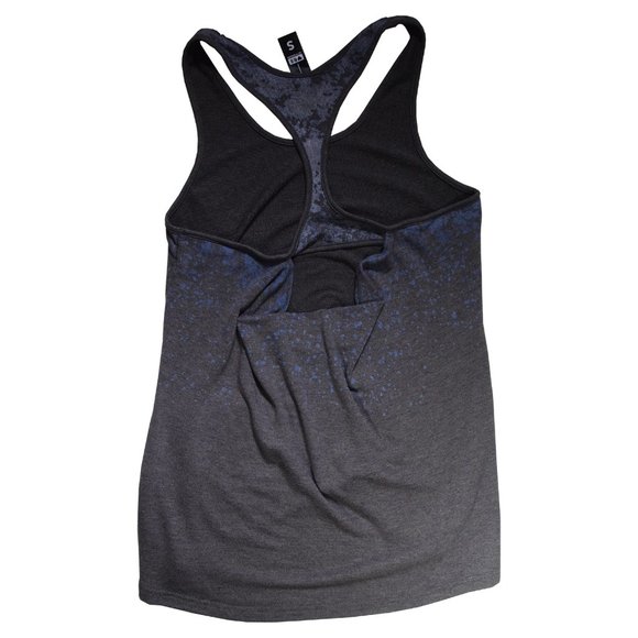 Heart R8 Activewear Tank Top, Ladies Size Small, Dark Gray, Racerback Style - Picture 3 of 3